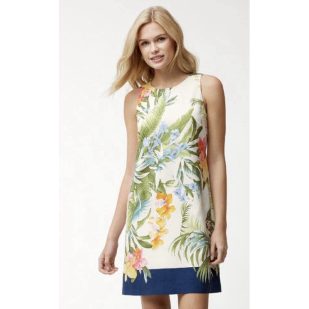 Tommy Bahama Madeira Blooms Heritage Silk Shift Dress Vacation‎ Resort Size XS
